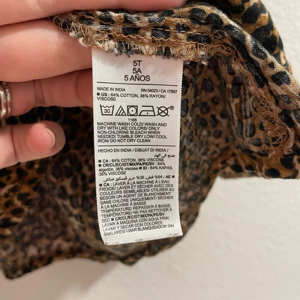 Old Navy kids Leopard Print Top